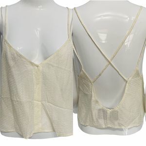 Reformation Cream Ivory Strappy Back Camisole XS S